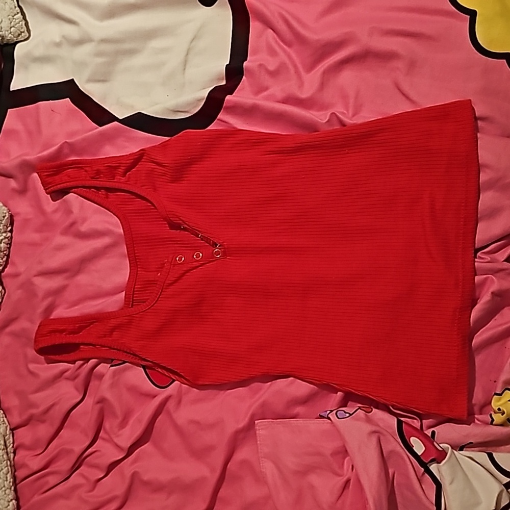 Rue 21 bright red tight shirt